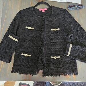 Lilly Pulitzer Black Knit Women's Sweater - Classic Crewneck